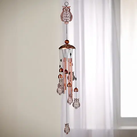 Drobné dekorace Větrná zvonkohra Sova