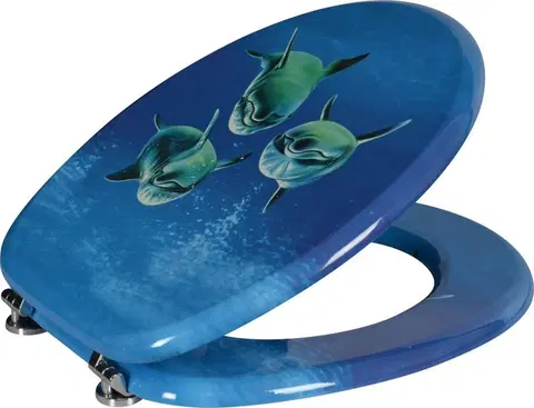 WC sedátka AQUALINE FUNNY WC sedátko s potiskem delfíni HY-S115