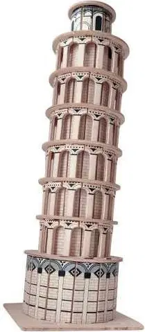 3D puzzle Woodcraft construction kit Dřevěné 3D puzzle Torre pendente hnědé