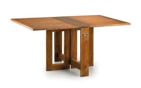 Designové a luxusní jídelní stoly Estila Rozkládací jídelní stůl Star ze dřeva Mindi hnědé barvy 165cm