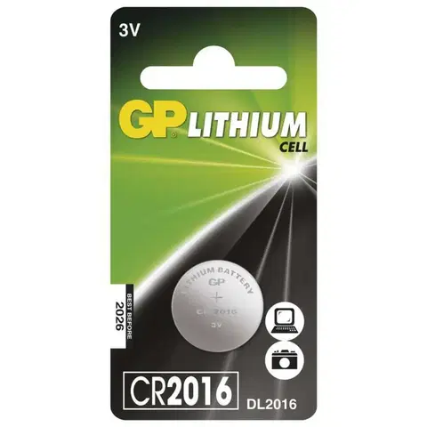 Jednorázové baterie GP Batteries GP Lithiová knoflíková baterie GP CR2016, blistr 1042201611