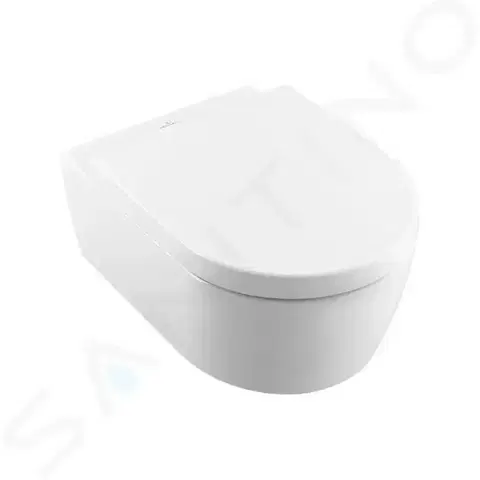 Záchody VILLEROY & BOCH Avento Závěsné WC se sedátkem SoftClosing, DirectFlush, CeramicPlus, alpská bílá 5656HRR1