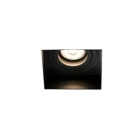 Bodovky do podhledu na 230V FARO HYDE SQ zapuštěné hranaté nastavitelné stropní svítidlo bezrámečkové, černá