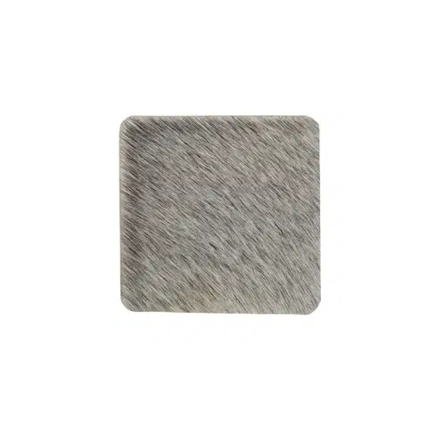 Prkénka a krájecí desky Kožený čtvercový podtácek šedý (bos taurus taurus) - 9*9*0,3cm Mars & More OMOZVKG