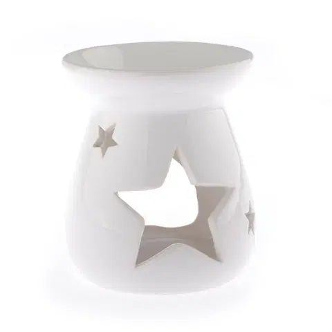 Svícny Keramická aromalampa Hvězda, bílá