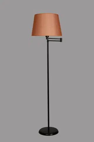 Lampy a lampičky Stojací lampa ALMINA černá oranžová
