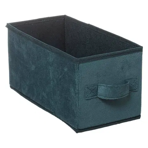 Úložné boxy DekorStyle Úložný textilní box Tebo 15x31 cm zelený