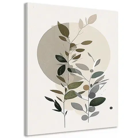 Obrazy stromy a listy Obraz minimalistické rostlinky v boho stylu
