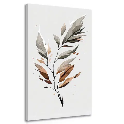Obrazy stromy a listy Obraz listy v pohybu s nádechem minimalismu