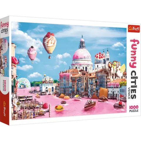 Hračky puzzle TREFL - Puzzle 1000 Crazy City - Sladkosti v Benátkách