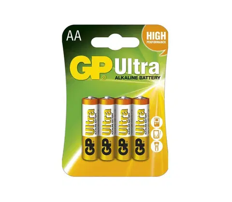 Baterie primární  4 ks Alkalická baterie AA GP ULTRA 1,5V 