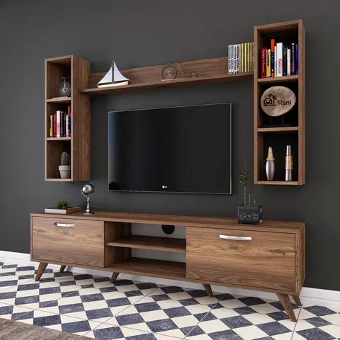 Obývací stěny a sestavy nábytku Televizní stěna M5 ořech