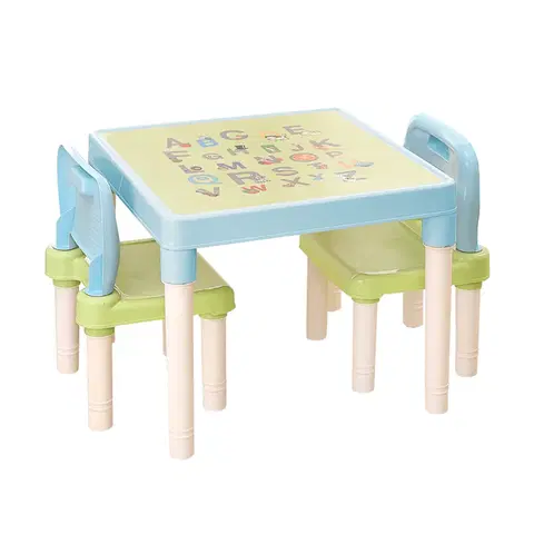 Dětské stoly a židle Dětský set BALTO 1+2 Tempo Kondela Světle modrá