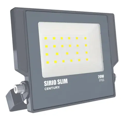 LED reflektory CENTURY REFLEKTOR LED SIRIO SLIM ČERNÝ 20W 4000K 1800Lm 110d 160x29x147mm IP66 CEN SRS-209540