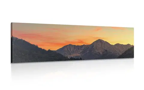 Obrazy přírody a krajiny Obraz západ slunce na horách