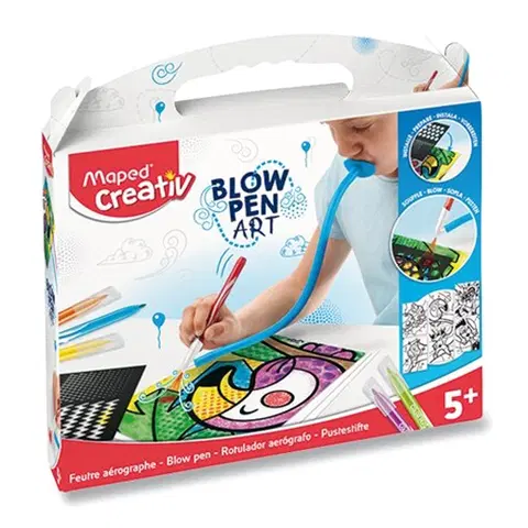 Hračky MAPED - Kreativní sada CREATIV Blowpen Pop Art, sada 6 ks