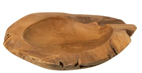 Mísy a misky Servírovací mísa v přírodním tvaru z teakového dřeva Igor - 43*43*8 cm J-Line by Jolipa 10882