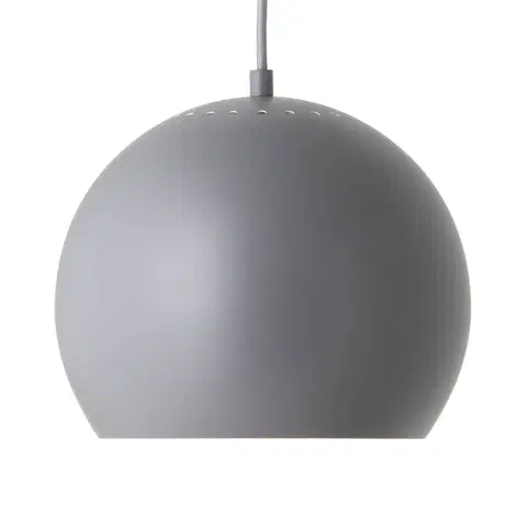 Závěsná světla FRANDSEN FRANDSEN Kulové závěsné svítidlo, Ø 25 cm, světle šedé matné