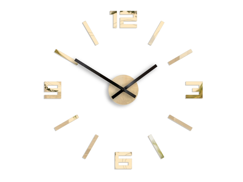 Nalepovací hodiny ModernClock 3D nalepovací hodiny Reden zlaté zrcadlové