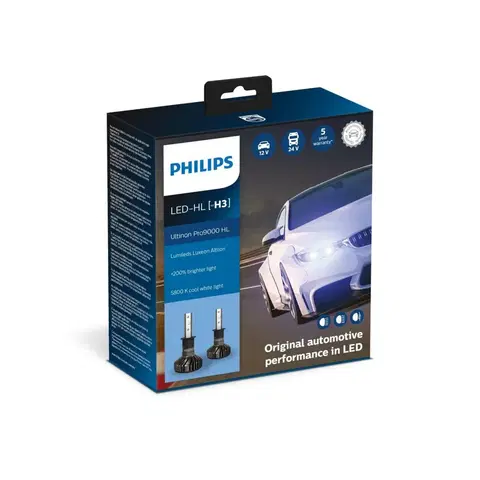 Autožárovky Philips LED H3 12/24V 20W Ultinon Pro9000 HL 2ks 11336U90CWX2