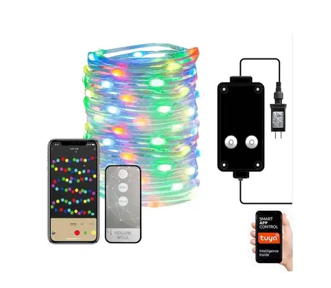 Vánoční dekorace  Neo  NEO 07735L-LED RGB Stmívatelný vánoční pásek 7,2W/230V 10m IP44 Wi-Fi Tuya 