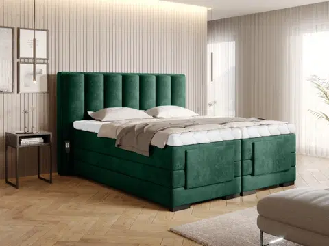 Postele Čalouněná postel VEROS Boxsprings 160 x 200 cm Nube 35