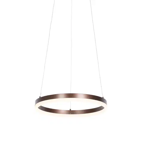 Zavesna svitidla Designové závěsné svítidlo bronzové 40 cm včetně LED 3-stupňově stmívatelné - Anello