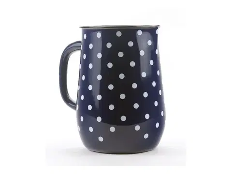 Dekorativní vázy BELIS - Džbán 2,5l smalt modrý puntík