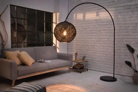 Svítidla LuxD 24934 Designová stojanová lampa Omari 205 černá