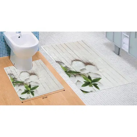 Koberce a koberečky Bellatex Sada koupelnových předložek Jadran 3D, 60 x 100 cm, 50 x 60 cm