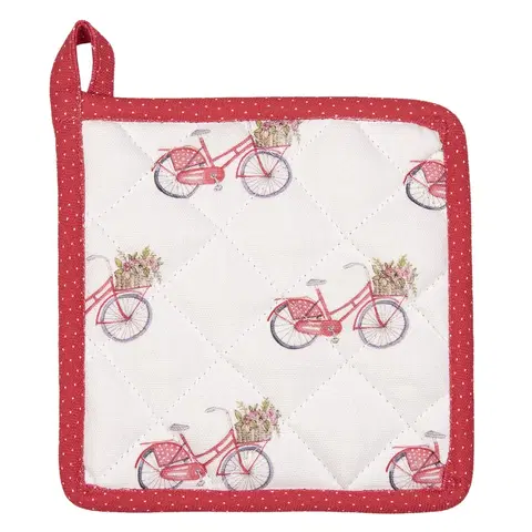 Chňapky Kuchyňská bavlněná chňapka pro děti Red Bicycle - 16*16 cm Clayre & Eef RBC45K