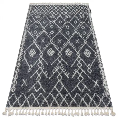 Koberce a koberečky Dywany Lusczow Kusový shaggy koberec BERBER TANGER šedý, velikost 120x170