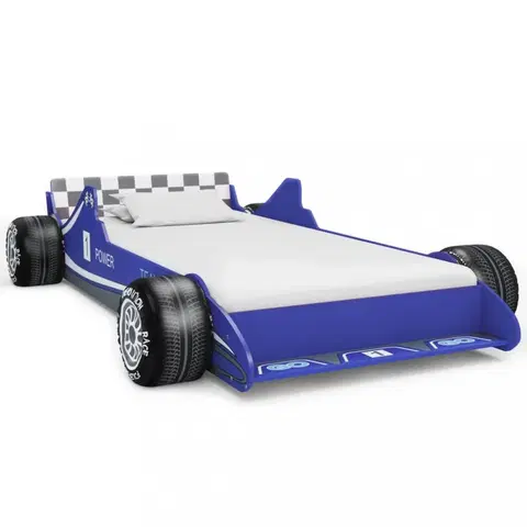 Dětské pokoje Dětská postel závodní auto Dekorhome Modrá