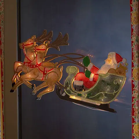 Vánoční osvětlení do oken Konstsmide Christmas Sob se Santa Clausem - LED okenní silueta