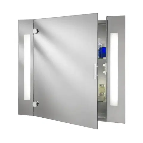 Koupelnové doplňky Searchlight Moderní zrcadlová skříňka Silva s osvětlením