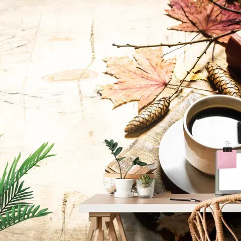 Samolepící tapety Samolepící fototapeta šálek kávy v podzimním nádechu