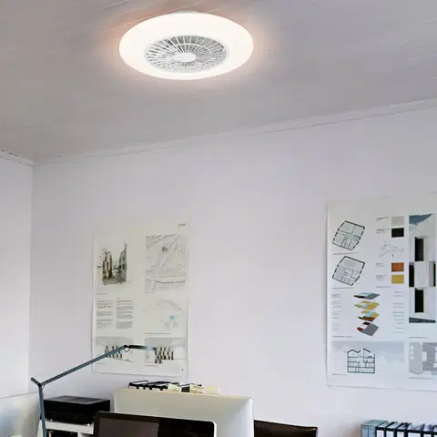 Stropní ventilátory se světlem LEDVANCE SMART+ LEDVANCE SMART+ WiFi LED stropní ventilátor Round
