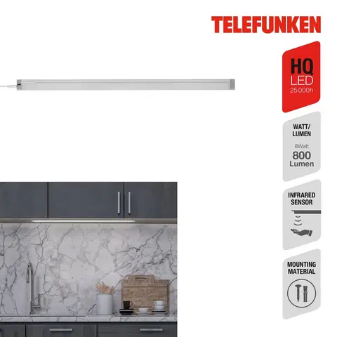 Světlo pod kuchyňskou linku Telefunken LED osvětlení pod skříňku Zeus, délka 57 cm