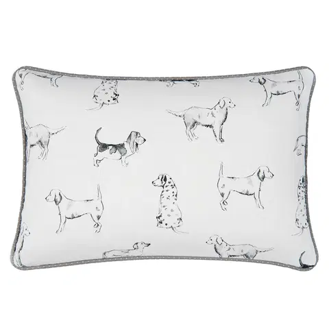Dekorační polštáře Polštář s výplní s bavlněným povlakem Dog Love - 35*50 cm Clayre & Eef DOL36
