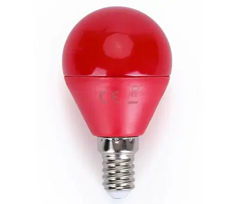 LED osvětlení  B.V. LED Žárovka G45 E14/4W/230V červená -  