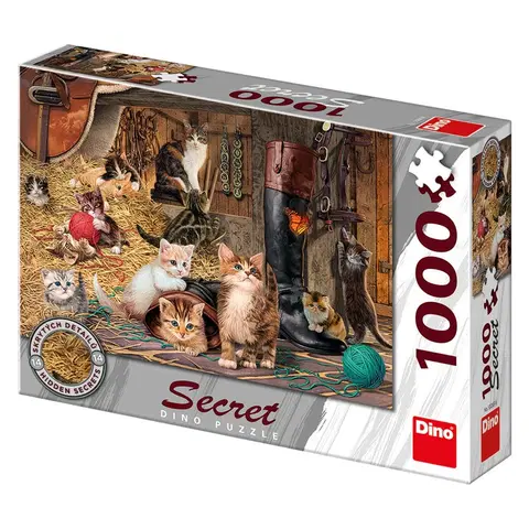 Hračky puzzle DINO - Kočičky 1000 dílků secret collection