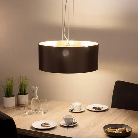 Závěsná světla EGLO Maserlo textilní závěsné světlo, cappuccino, 53 cm