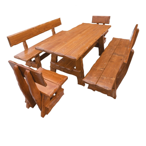 Jídelní stoly Zahradní stůl CILIOSUM, masiv smrk/dub