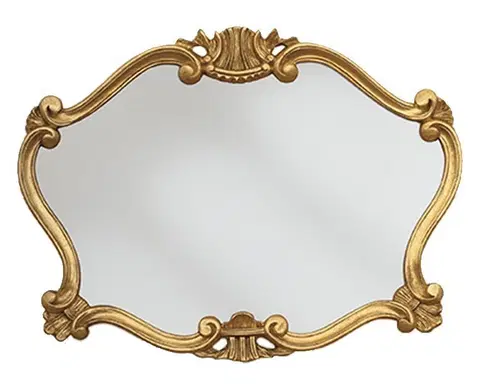 Luxusní a designová zrcadla Estila Luxusní nástěnné barokní zrcadlo Emociones se zlatým ozdobným rámem 91cm