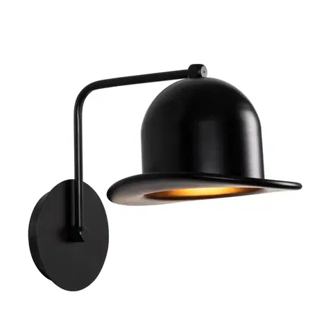 Svítidla Opviq Nástěnná lampa Sivani Hat černá