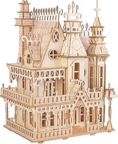3D puzzle Woodcraft construction kit Dřevěné 3D puzzle Fantasy vila