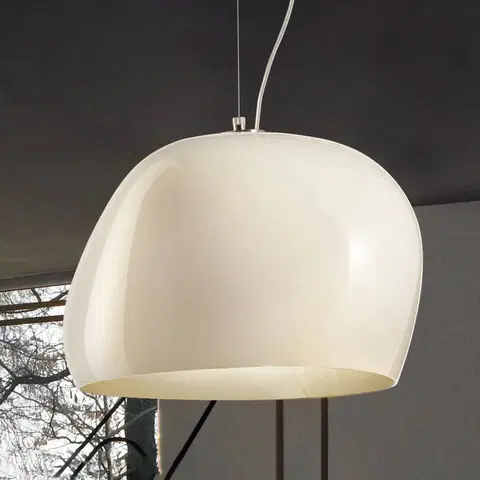 Závěsná světla Vistosi Závěsné světlo Surface Ø 40 cm, E27 bílá/bílá mat
