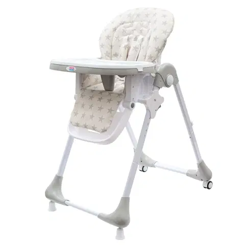 Dekorace do dětských pokojů New Baby Jídelní židlička Gray Star - ekokůže