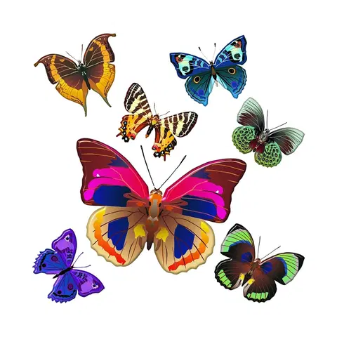 Samolepky na zeď Samolepicí dekorace Butterflies, 30 x 30 cm