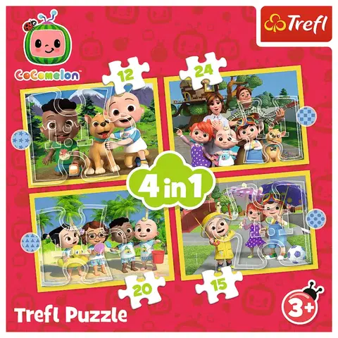 Hračky puzzle TREFL -  Puzzle 4v1 - Cocomelon, seznamte se s hrdiny / Cocomelon